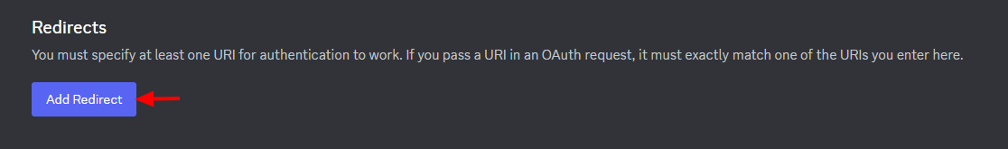 Image : Discord Config - Redirect URI Discord