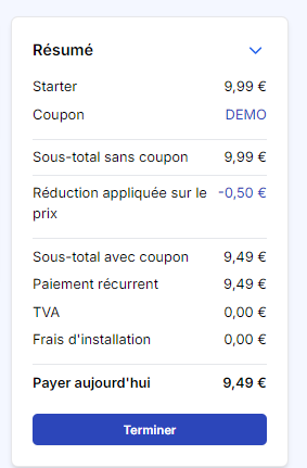 Appliquer un coupon