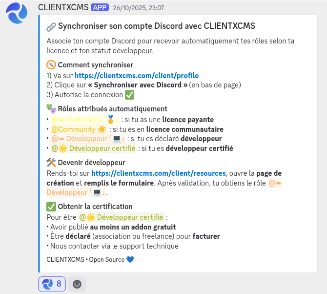 Capture connexion Discord
