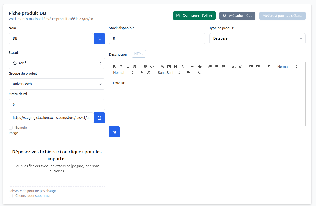 Database product