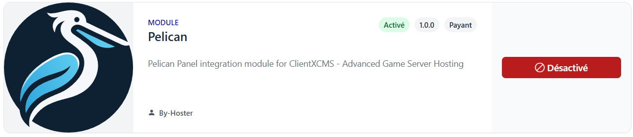 Activation du module Pelican