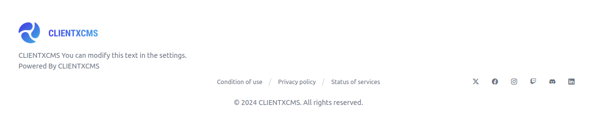 Affichage des réseaux sociaux dans le footer