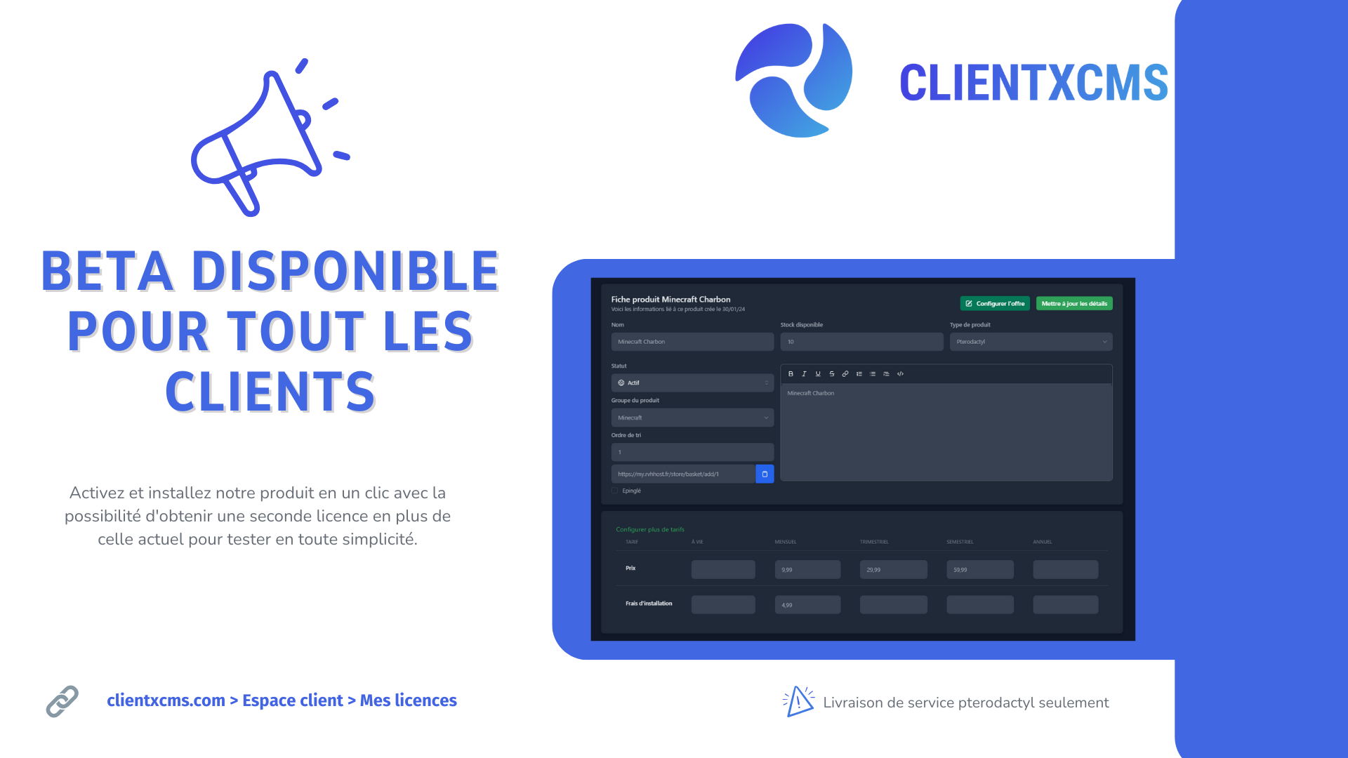 Lancement de la bêta de ClientXCMS NextGen