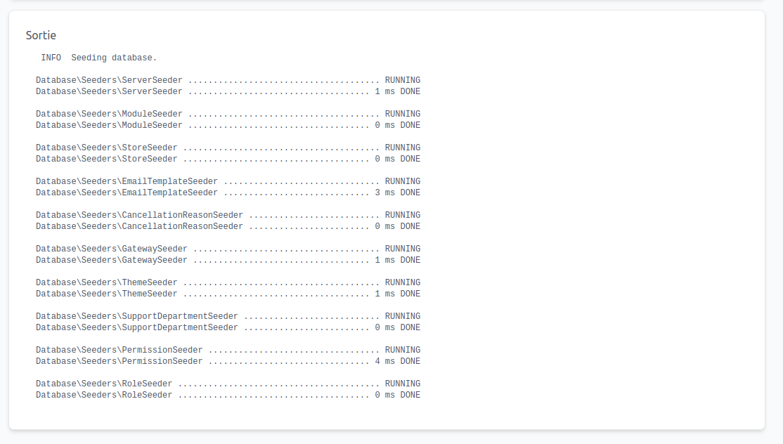 Résultat d'un seeding