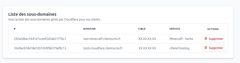 Gestion des sous-domaines