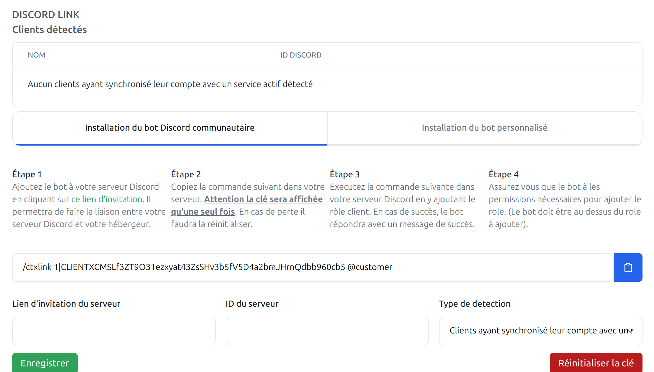 Configuration de la synchronisation Discord