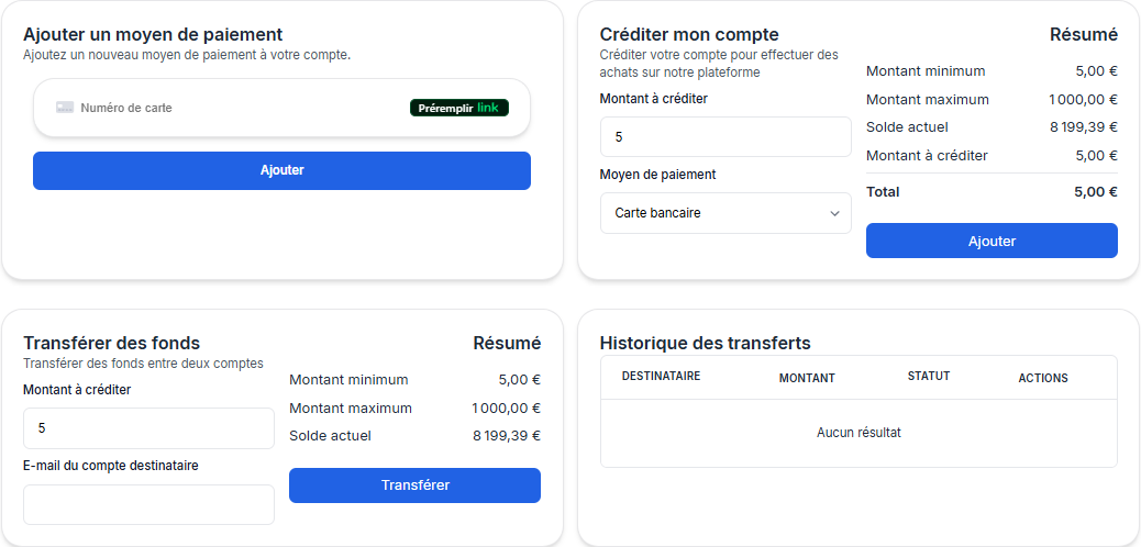 Historique des opérations