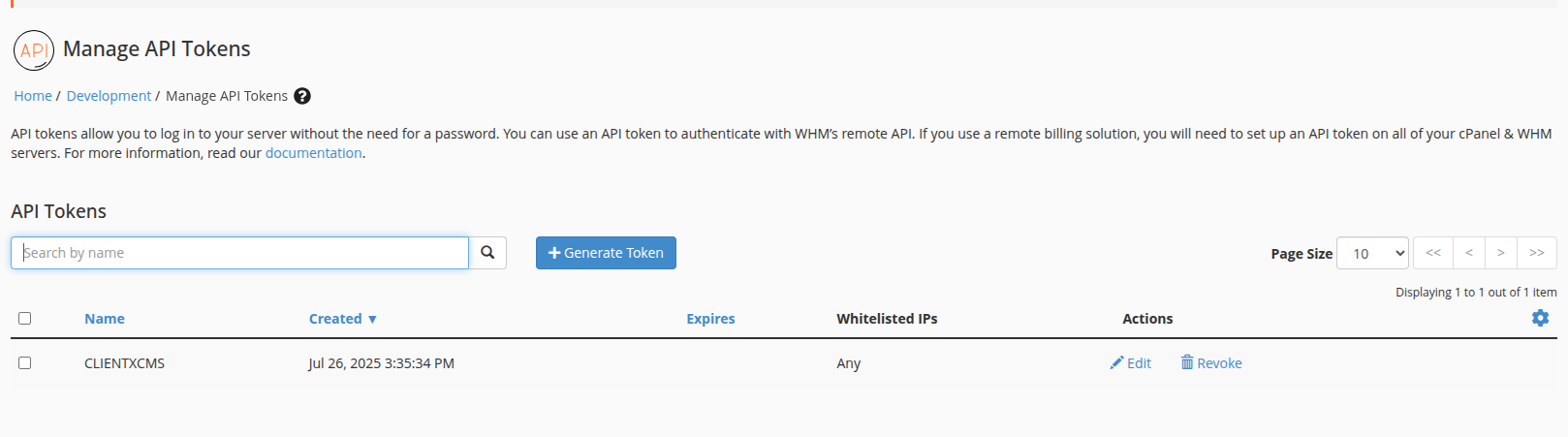 Configuration du serveur cPanel