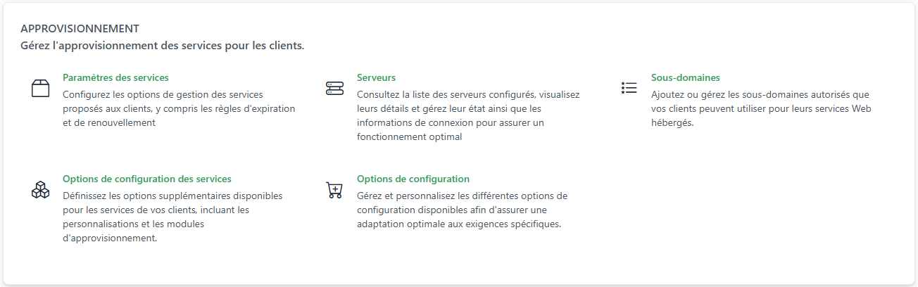 Approvisionnement