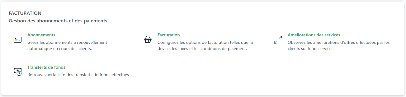 Facturation