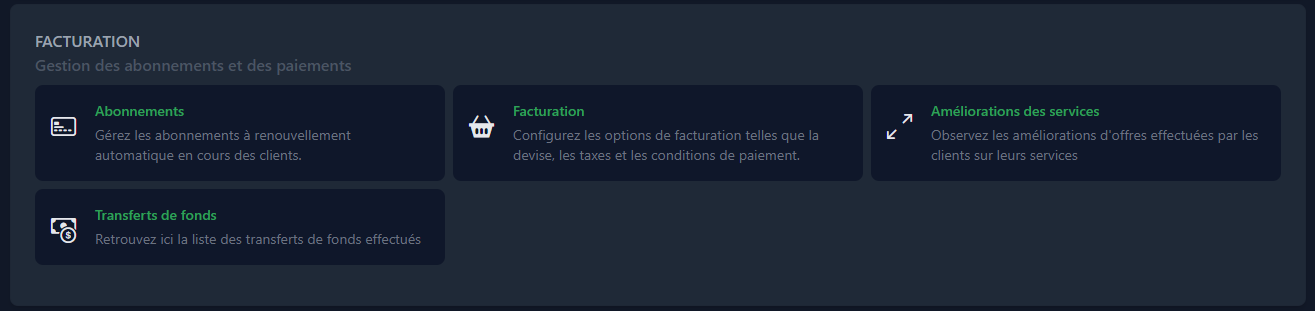 Facturation