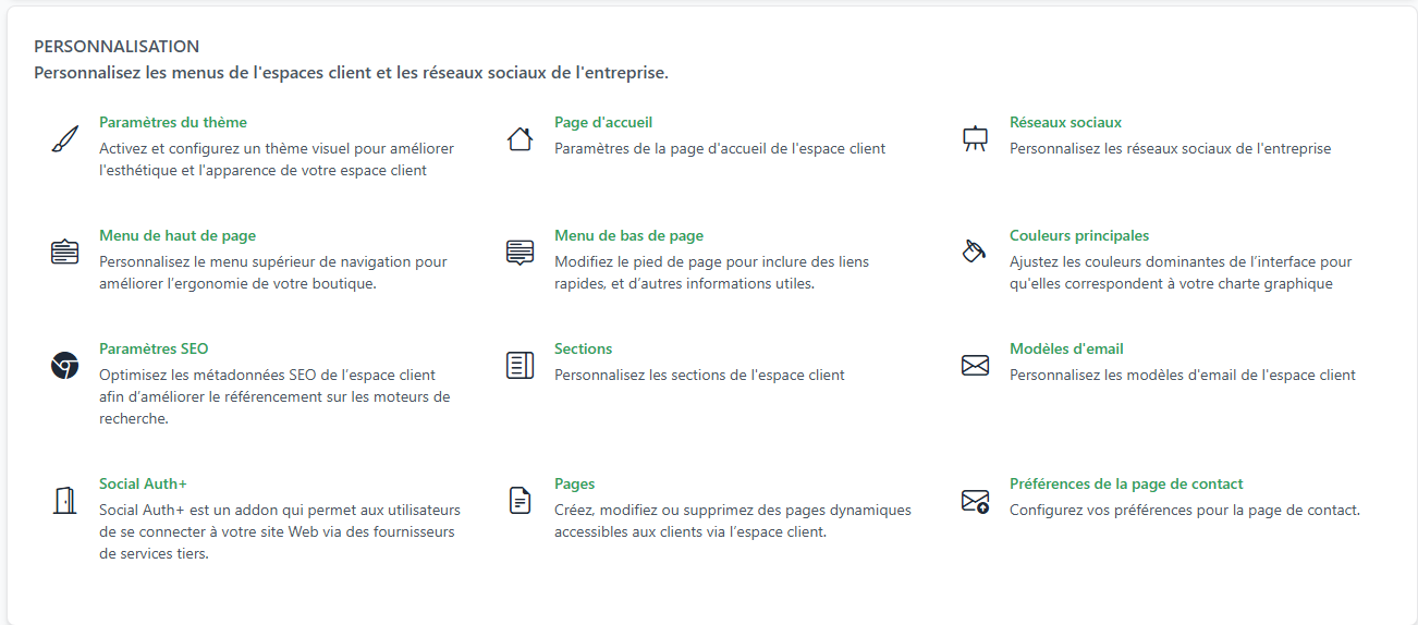 Personnalisation